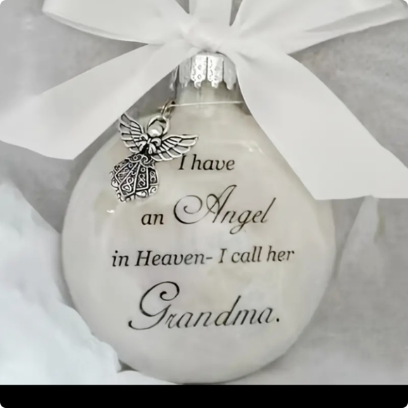 5/25 loving memory Ornament I have Angel In Heaven. Ball w feathers angel charm - Picture 4 of 5